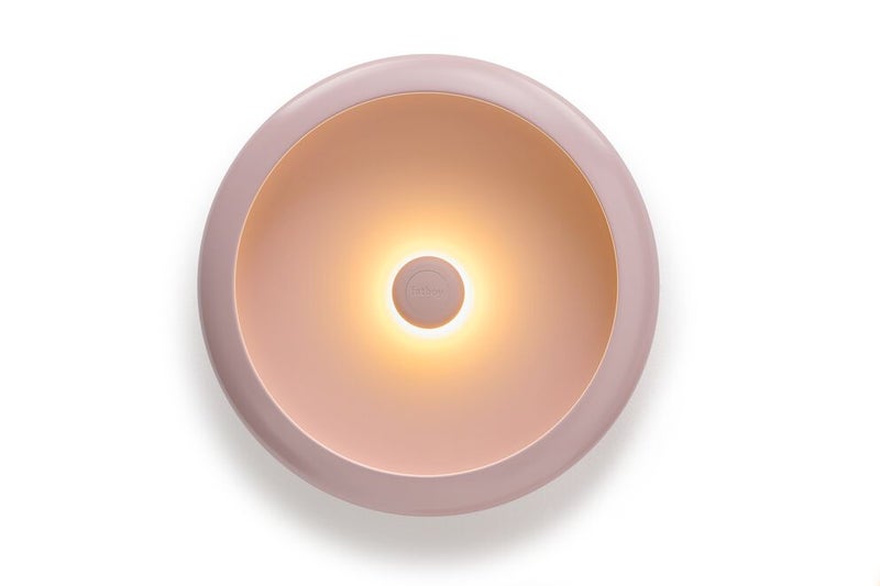 Fatboy Oloha Bowl with Rechargeable Lamp | Multifunctional | Lamp: ABS and silicone | Shade: Steel | Suitable for Indoor & Outdoor Use | Stepless dimmable | (37.5 x 8.2 cm) Large, Soft Pink - Image 1